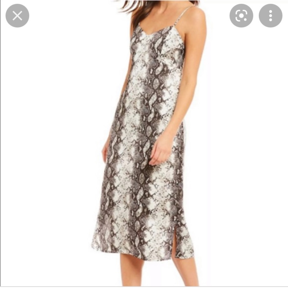Gianni Bini snakeskin slip midi dress